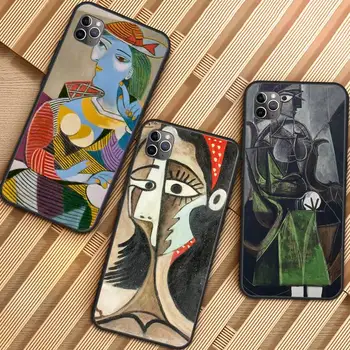 Abstrakti naftos tapyba meno Pablo Picasso Telefono dėklas Skirtas iphone 12 11 pro Max Mini 7 8 plus X XR XS 
