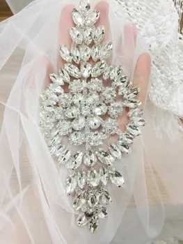 2 vnt Vinatge stiliaus kalnų krištolas zawalcowany aplikacijos , crystal motyvas diamante aplikacijos vakare suknelė dekoro prom dress