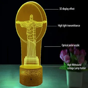 3D Lempos Unikali dovana Žaidimas Gerbėjai Konsolės Rankena Dropshipping Spalva Keičiasi Touch Jutiklio, Miegamojo Led Nakties Šviesos Lempos