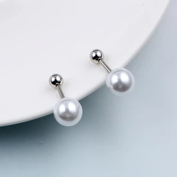 Didmeninė 10vnt Nekilnojamojo gėlavandenių perlų Spalvos stud auskarai, juodos spalvos natūralių perlų auskarai moterims Brincos Orecchini