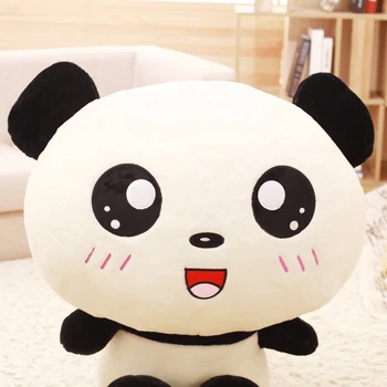 Super Kawaii Didelis Galvos Panda Pliušinis Žaislas Įdaryti Gražių Animacinių filmų Lokys Dovana Vaikams Minkštas Gyvūnų Pagalvę Vaikams, Kūdikių Kalėdų Dovana