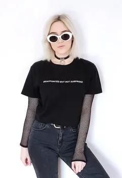 Nusivylęs, Bet Ne Nustebino, T-shirt Tumblr Įkvėpė Pasteliniai Šviesiai Grunge Estetinės Tee blusa tumblr mergina marškinėliai-J029