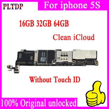 16GB 32GB 64GB Plokštė be touch ID iphone 5S atrakinta mainboard 