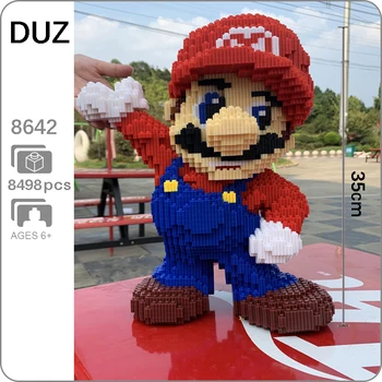 DUZ 8642 Žaidimas Super Mario Didelis Raudonas Paveikslas 3D Modelį 8498pcs 