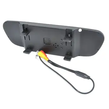 3in1 Vaizdo Stovėjimo Pagalbos Automatinės Atsarginės kopijos Radaras Su Galinio vaizdo Kamera + 4.3 colių LCD Automobilio galinio vaizdo Veidrodis Stebėti Vaizdo Stovėjimo aikštelė