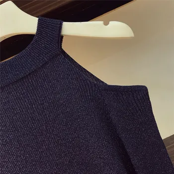 Prabangos Dizaineris Blyksnius Rankovėmis Megztiniai Megztinis 2020 Nauja Rudens Žiemos Elegantiškas Moteris, dvieiliai Tvido dviejų dalių Sijonas rinkinys