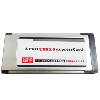 PCI Express USB 3.0 Dual 2 Prievadai PCI-E Kortelės Adapteris, skirtas NEC Chipset 34MM 