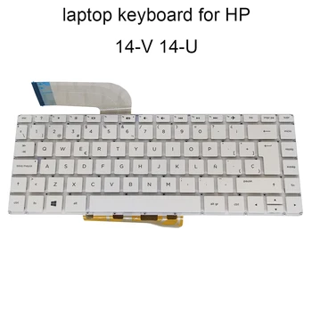 OVY pakeisti klaviatūras HP Pavilion 14-V V006LA V034TX 14-p 14T-U 14-U white nr. apšvietimu SP ispanų ES didelis enter klavišas naujas