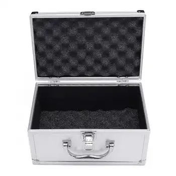 Aliuminio Įrankių dėžė Sunku Atveju lagaminas su Kempine Nešiojamų Įrankis Atveju Raštas atsparus smūgiams Rinkinys Saugos Priemonės Įrankių dėžė