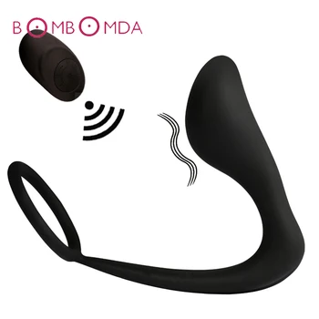 Silikono Vyrų Prostatos Massager Vibracija Butt Plug Analinis Vibratorius Masturbator G Spot Stimuliatorius Suaugusiųjų Žaislai Analinio Sekso Žaislus Vyras