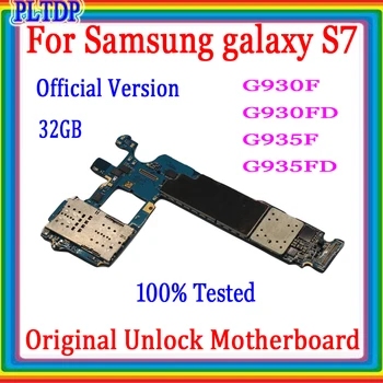 Samsung Galaxy S7 Krašto G935F G935FD G930F Plokštė , Vieno Dual Sim Kortelę valdyba, Atrakinta Originalus Logika žetonų