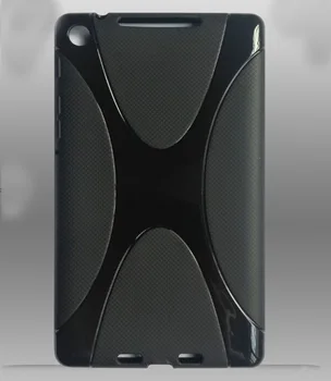 Silikono X Line Minkšto Silicio Gumos TPU Gelis Odos Apvalkalas Funda Pajėgumų Padengti Atveju Už Google Nexus 7 II 2 2gen 2013 Tablet Coque