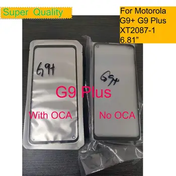 10vnt/Daug Motorola Moto G9 Plius XT2087-1 Jutiklinio Ekrano Skydelis Su OCA Priekinės Stiklo Lęšis Moto G9 Plius LCD Stiklo