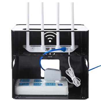 Skaidrus Apversti Lizdas Laido Saugojimo Wifi Router Plastikinę Dėžutę, Desktop Maitinimo Laido Apdailos Eilės Plug Linija Valdytojas Nemokamas Pristatymas