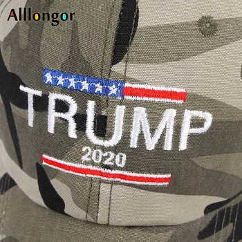 Donald Trump Skrybėlę 2020 Kamufliažas Baeball Kepurės Vyrams JAV 3D Siuvinėjimo Raštą, kad amerikoje didžiosios vėl Kaulų Masculino camo Armijos Bžūp