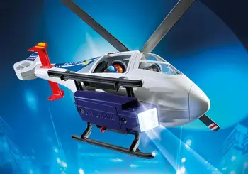 PLAYMOBIL®6921 policijos sraigtasparnis su LED žibintai, originalus, paspaudimų, dovana, vaikui, mergina, žaislų