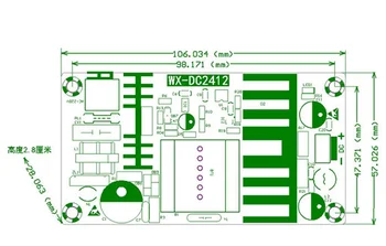 Maitinimo Modulis AC 110v, 220v DC 24V 6A AC-DC impulsinis Maitinimo šaltinis Valdybos 828 Skatinimo
