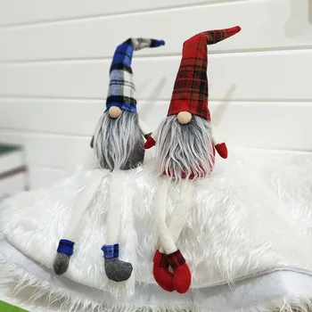 Ilgos Kojos Sėdint Tomte Kalėdų Gnome Lėlės, Dekoracijos, Pratybos Santa Figūrėlės Papuošalai Vaikams Linksmų Kalėdų