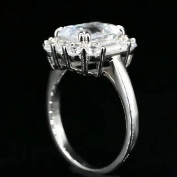 OEVAS Putojantis Didelis Anglies Diamond Vestuvių Žiedai Moterų Aukščiausios Kokybės Kietojo 925 Sterlingas Sidabro Dalyvavimas Partry Fine Jewelry