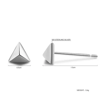 Flyleaf Paprastų Geometrinių Trikampis 14k Aukso 925 Sterlingas Sidabro Stud Auskarai Moterims Maža Earings bižuterijos Bauda