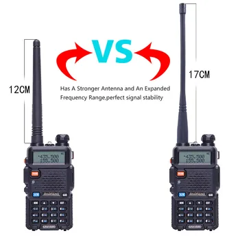 2VNT Baofeng UV-5R Dviguba Juosta UHF/VHF 136-174Mhz&400-520Mhz UV5R nešiojamą Dviejų krypčių CB Kumpis Radijo Mėgėjų & Kabelis (Juoda&Kamufliažas)