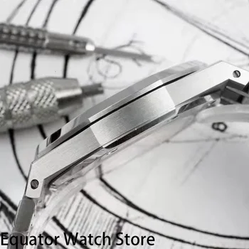 Vyriški Automatinis Mechaninis laikrodis 41mm Blue Dial, Nerūdijančio Plieno, Safyro Kristalas 