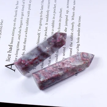 Runyangshi Gamtos slyvų žiedų turmalinas pavyzdys mineralinių Kvarco Kristalo Akmens Taško Gydymo Šešiakampe Lazdelė Gydymo Akmuo