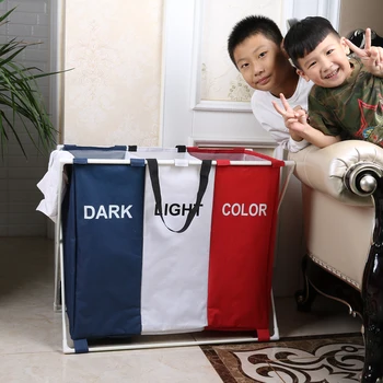 Shushi naują atvykimo išardomi skalbimo Trukdo namų organizatorius, sulankstomas trijų Tinklelis namų skalbinių krepšį, Klasifikatorius papildomas didelis Krepšelio