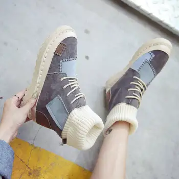 Burnos batai, vaikų minkštųjų soled moterų korėjos versija, vilnoniai bateliai 2019 žiemos naujos kojinės, batai, laisvalaikio Moterų