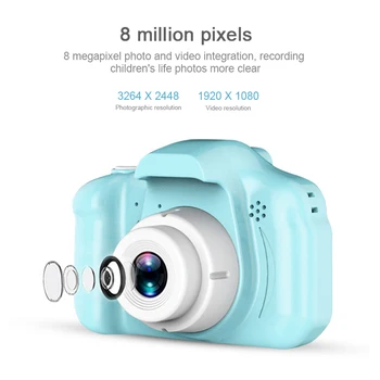 Mielas Mini Vaikų Skaitmeninis Fotoaparatas Vaikams nufotografuoti Mini Kamera 1080P Vaikams, Žaislai, Kalėdų Dovaną Vaizdo įrašymo Kameros