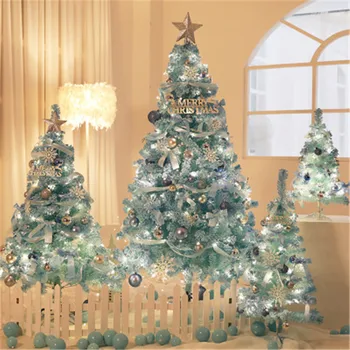 1pc Kalėdų Tiffany Mėlyna Modeliavimas Kedro 0,6 m, Mažėja Sniego, Flocking Kalėdų Medžio Paketo Apdaila Prekių KK46
