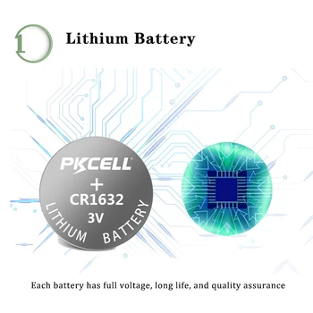 5vnt KCELL CR1632 1632 DL1632 3V Ličio Baterijos Ląstelių Mygtuką Monetos Baterija