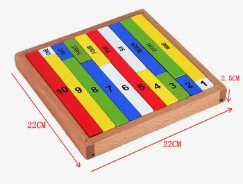 Montessori Ugdymo Medinis Skaitmeninis kūrimo bloką, Žaislai Vaikams, Žaislai 1-10 Matematikos Aritmetikos Mokymo priemonių Vaikams blokai žaislas