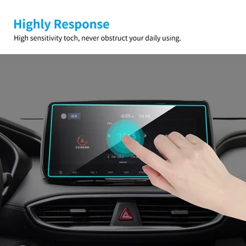 Automobilių GPS Navigacijos Ekrano Protecter Touchscreen už Hyundai SantaFe 2013-19 Grūdinto Stiklo Apsaugos Lipdukas, Automobilių Reikmenys