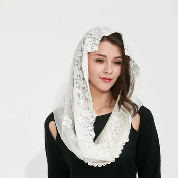 Glajaus rusijos Stačiatikių Bažnyčia, nėrinių moterų skara mados skarelė Gėlių siuvinėjimas foulard femme drabužiai, Pilnas draudimas šalikas