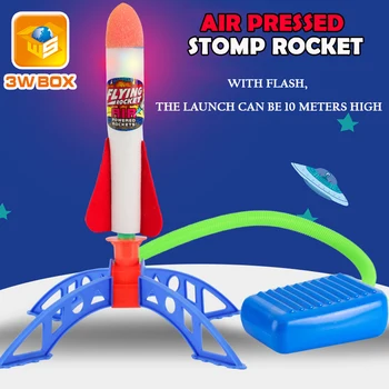 Reguliuojamas Stomp Raketų Paleidimo Žaislai, Sporto Žaidimą Vaikams Raketų Paleidimo Oro Žingsnis Siurblio Galios Raketų Lauko Sportui, Žaislai Vaikams