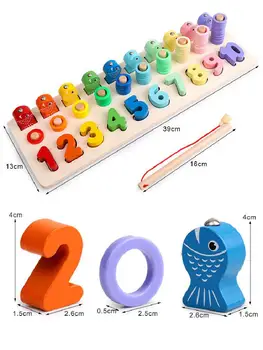 Montessori Ugdymo Mediniai Žaislai Vaikams Valdybos Matematikos Žvejybos Skaičius Numeriai Skaitmeninės Formos Rungtynių Pradžioje Švietimo Vaikui Dovana Žaislas
