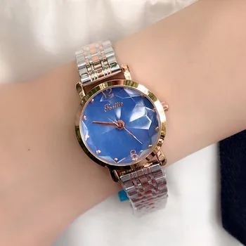Moterų kalnų krištolas Laikrodžiai Atsitiktinis Žiūrėti Suknelė Kvarco Merginų, Moterų, prabangos prekės ženklo laikrodžiai dovanos moterims relojes mujer 2020 m.