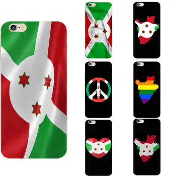 Burundis Nacionalinės Vėliavos Žemėlapyje Žemės Peizažas Jokio Karo Nori Taikos Širdies Meilės Tema TPU Telefono 