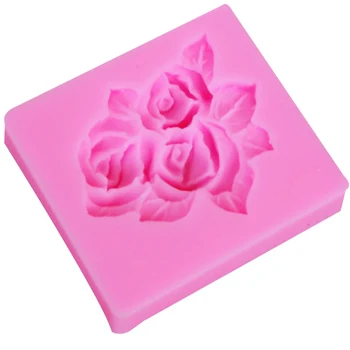 10vnt/set Rožių Lapų ir Gėlių formos Silikoninis Minkštas Pyragas Dekoravimo Šokolado Įrankiai F1054,5.5*5*1.2 CM