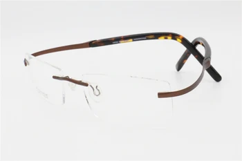 1053 taškus beta titano recepto akinius su patvariais IP dulkių spalvos danga stačiakampio formos paprasta bendable akiniai