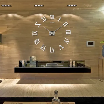 1 set Namų dekoro didelis romėnų veidrodis mados šiuolaikinės Kvarciniai laikrodžiai kambarį 