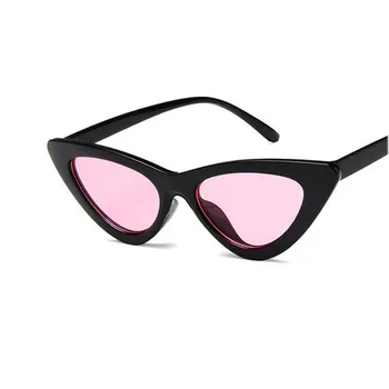 Madingi moteriški akiniai nuo saulės Seksualus Retro Mažų Kačių akių anti-glare akiniai, Akiniai Moterų Trikampio formos Saulės Akiniai kalėdų dovana