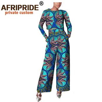 2020 m. Rudenį afrikos moterų kostiumas AFRIPRIDE privačių paprotys visas rankovės trumpos viršuje+platus kojos kulkšnies ilgis ziajać vaškas, medvilnės A722639
