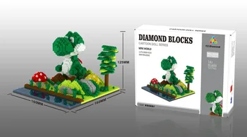 Klasikinis žaidimas scenos micro diamond blokuoti Santechnikas super mari bros plytų nintendoes duomenys dinozaurų yoshi Naršyklė nanobricks žaislas