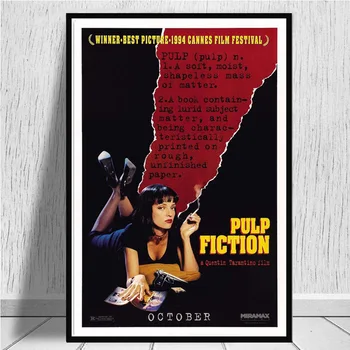Pulp Fiction Quentin Tarantino Plakatų Ir Grafikos Paveikslai Tapyba Sienos Paveiksl Derliaus Filmą Dekoratyvinis Namų Dekoro Affiche