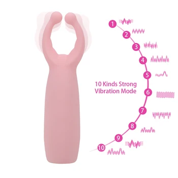 OLO 10 Greitį Spenelių Apkabos Vibratorius Klitorio Stimuliacija Massager Silikono Moterų Masturbacija Sekso Žaislas Moterims Rabbit Vibratorius