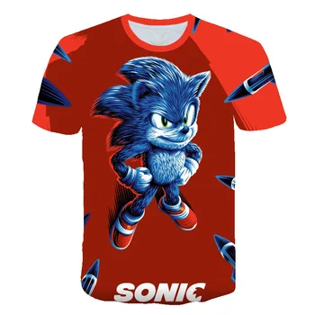 2021 m. Vasarą Vaikai 3D Marškinėlius Berniukai Sonic The Hedgehog Spausdinimo Mergina Drabužius, Juokingi marškinėliai, Kostiumai Vaikams, Drabužiai Kūdikiams T shirts