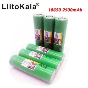 100vnt LiitoKala Originalus 18650 25R M INR1865025R 20A išleidimo ličio baterijos 2500mAh Baterijos Galia