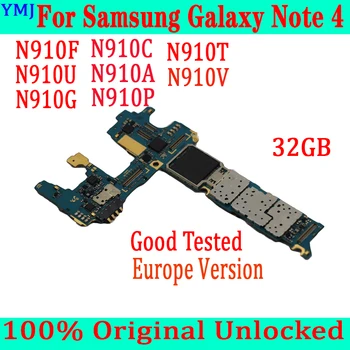 Originalus, atrakinta Samsung Galaxy Note 4 N910F N910A N910U N910V N910P Plokštę Su 